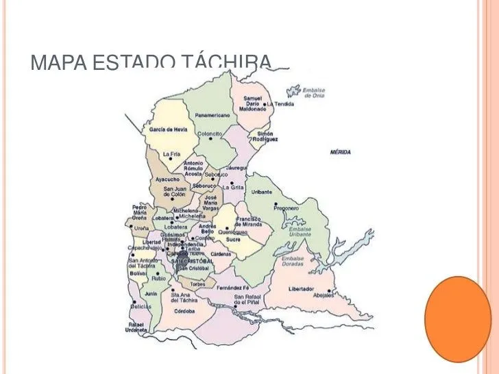 Mapa estado tachira para colorear - Imagui