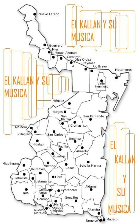 Mapa de tamaulipas con division politica - Imagui