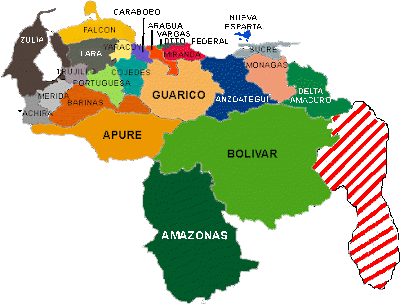 Mapa de venezuela con sus estados y capitales - Imagui