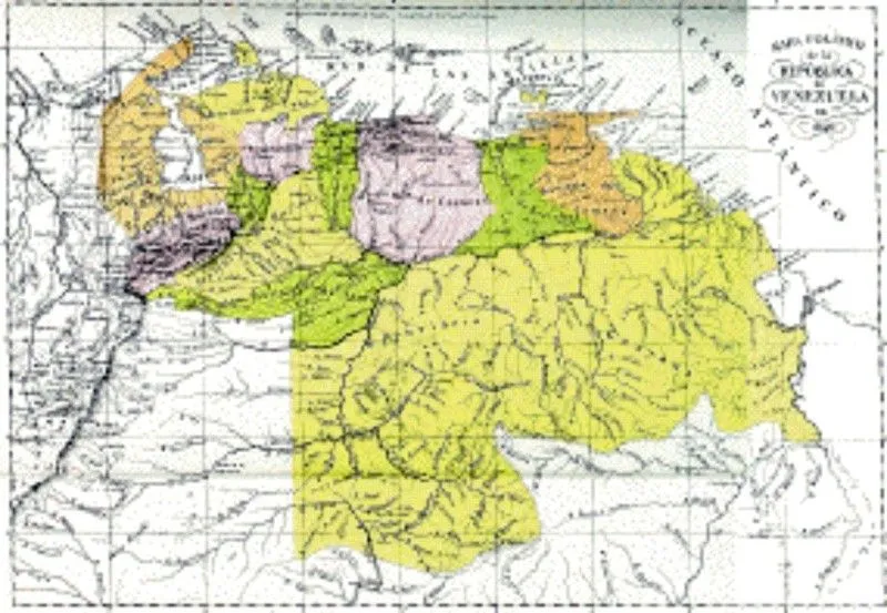 Mapa de venezuela con todos sus limites - Imagui