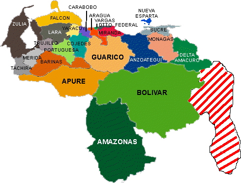 Mapa de Venezuela y sus estados | Mapa de venezuela