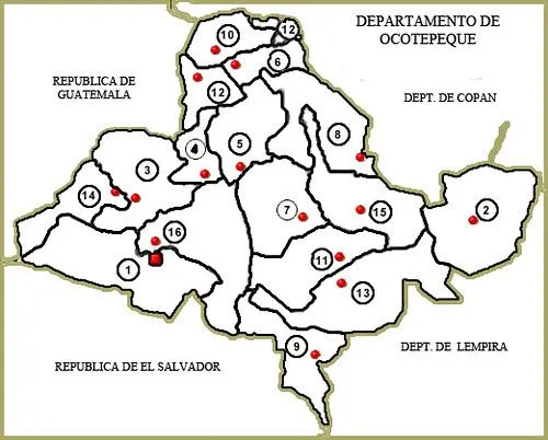 Mapa_Departamento_Ocotepeque_Honduras para colorear | Flickr ...
