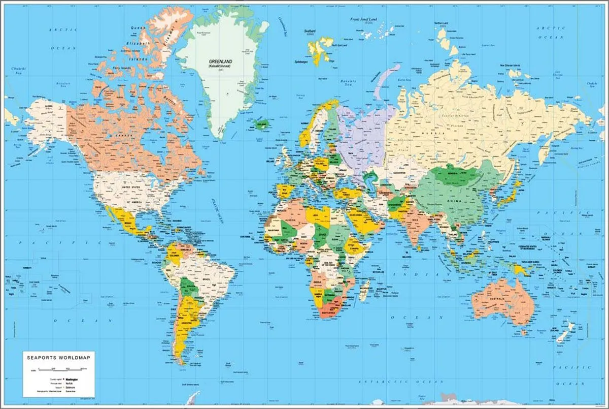 Mapamundi, 100 mapas del mundo para imprimir y descargar gratis