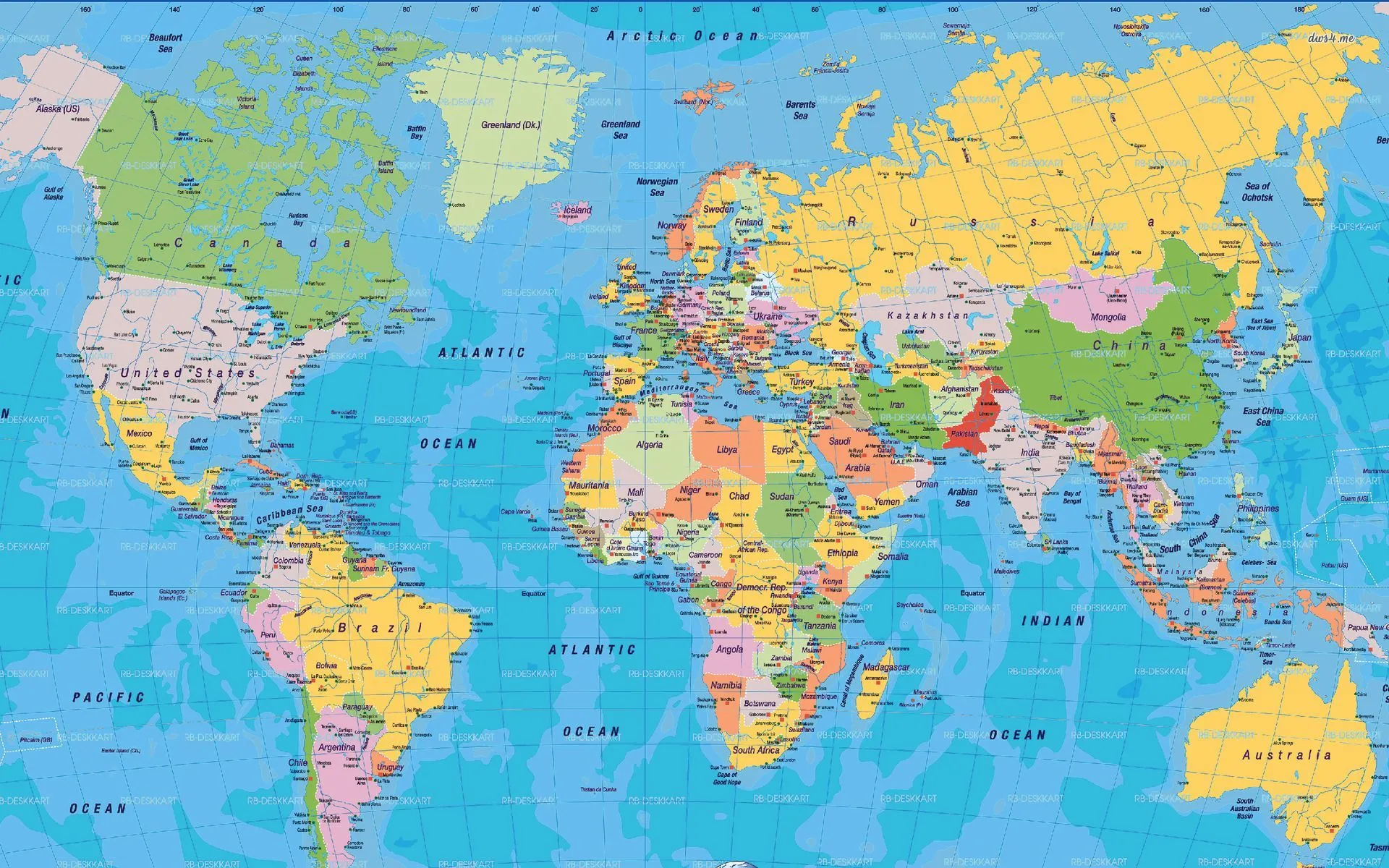 Mapamundi, 100 mapas del mundo para imprimir y descargar gratis