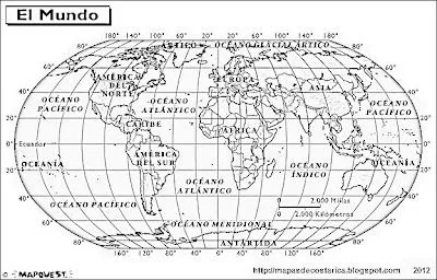 Mapamundi a blanco y negro - Imagui