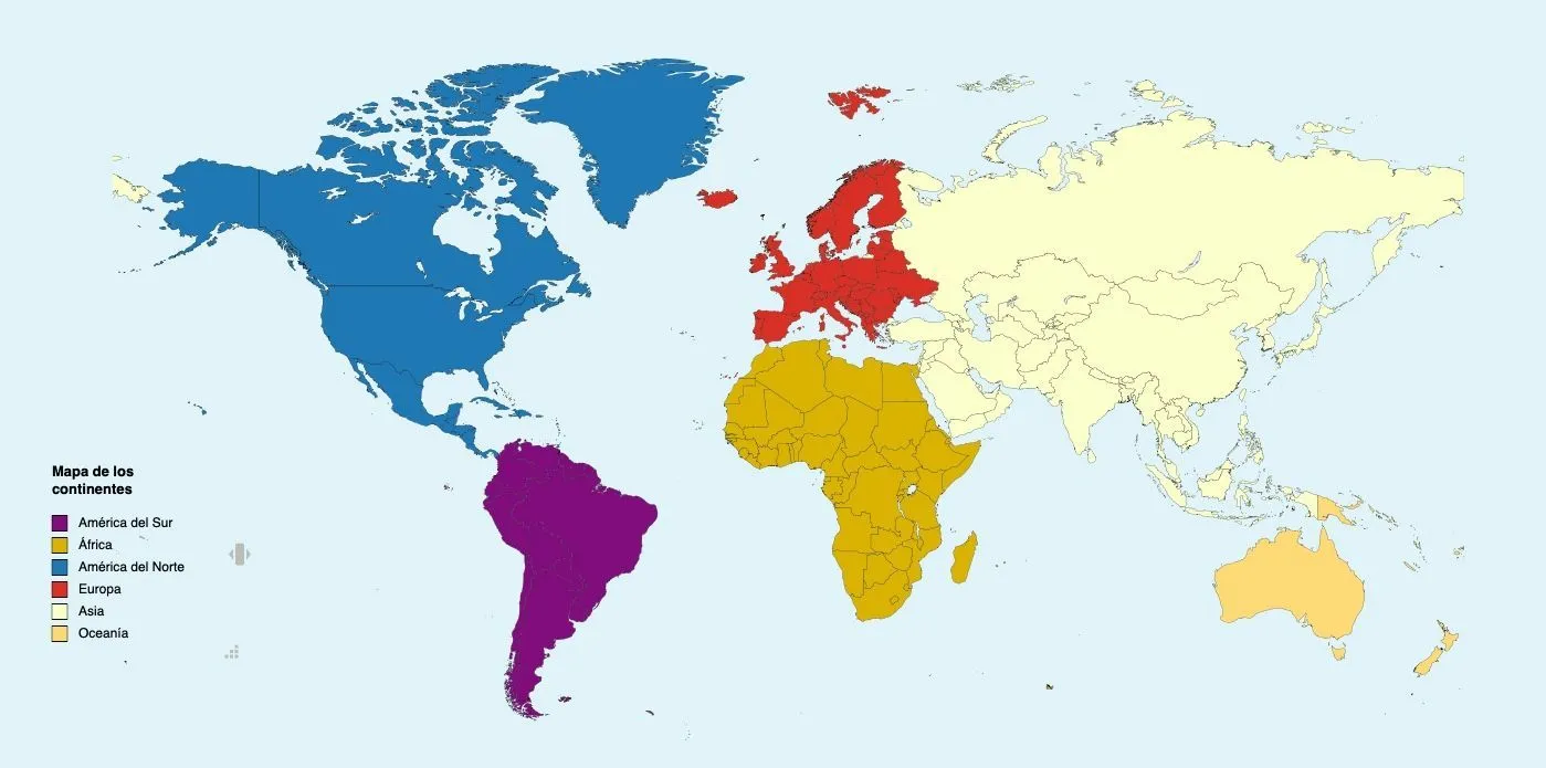 ▷ Mapamundi continentes: todos los mapas del mundo para descargar