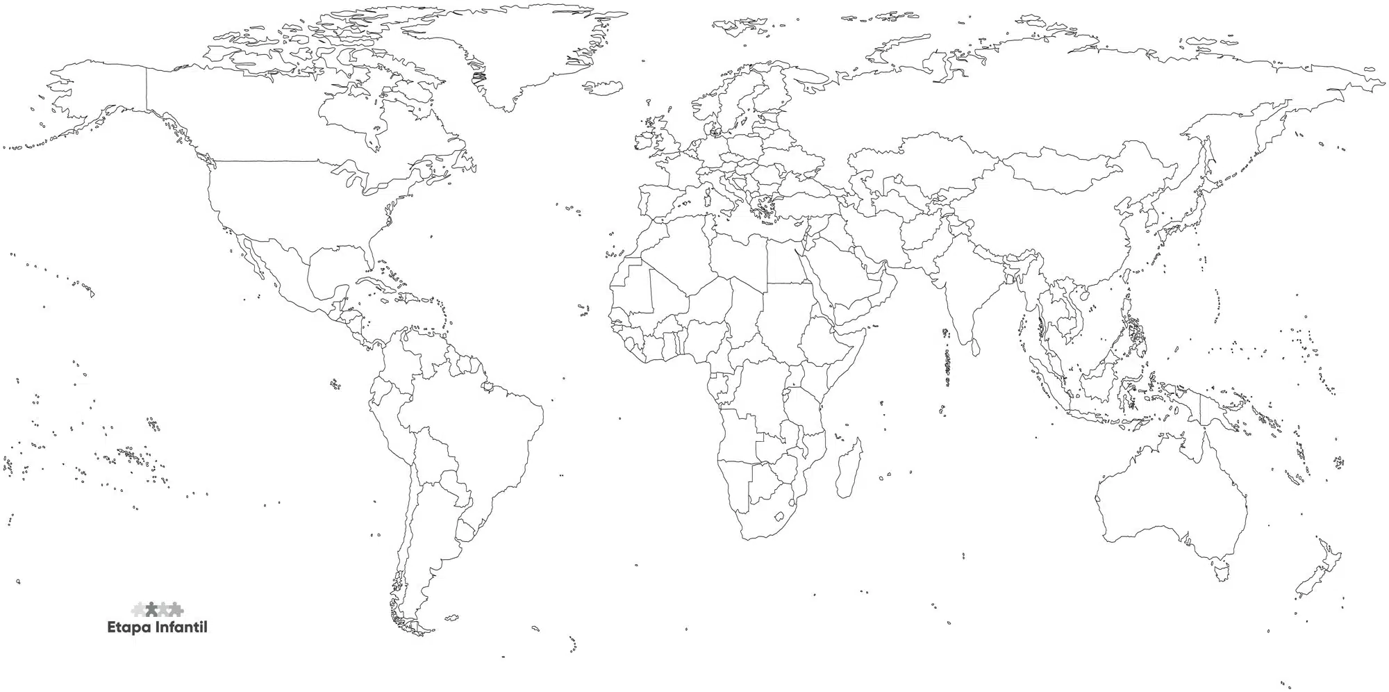 Mapamundi: Los 7 mapas del mundo temáticos más utilizados - Etapa Infantil