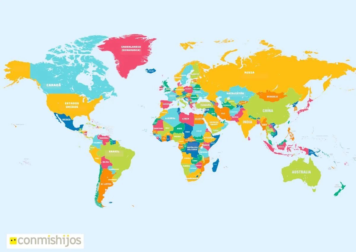 Mapamundi para niños: mapas temáticos de nuestro mundo para aprender