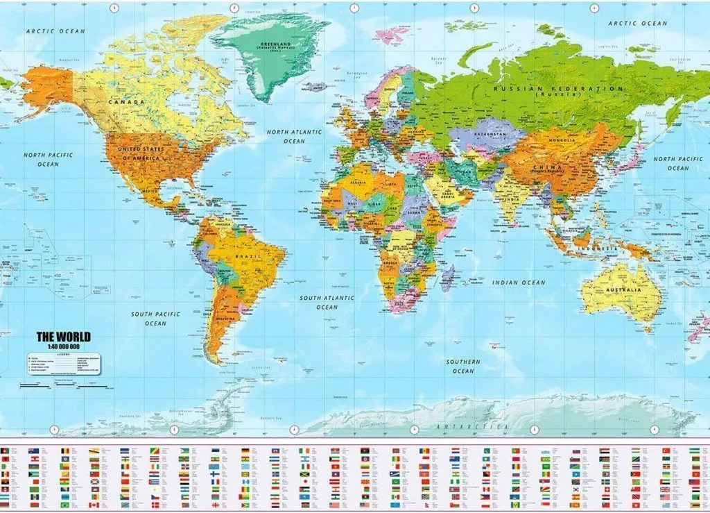 Mapamundi por países - Imágenes y fotos con los nombres