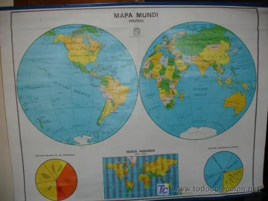 mapa de escuela,planisferio terrestre y mapa mu - Comprar Mapas ...