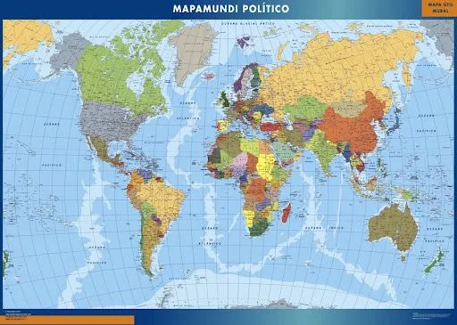 MAPAMUNDI POLÍTICO PARA NIÑOS DE PRIMARIA Y ESTUDIANTES DE ...