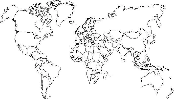Mapamundi político para pintar - Imagui