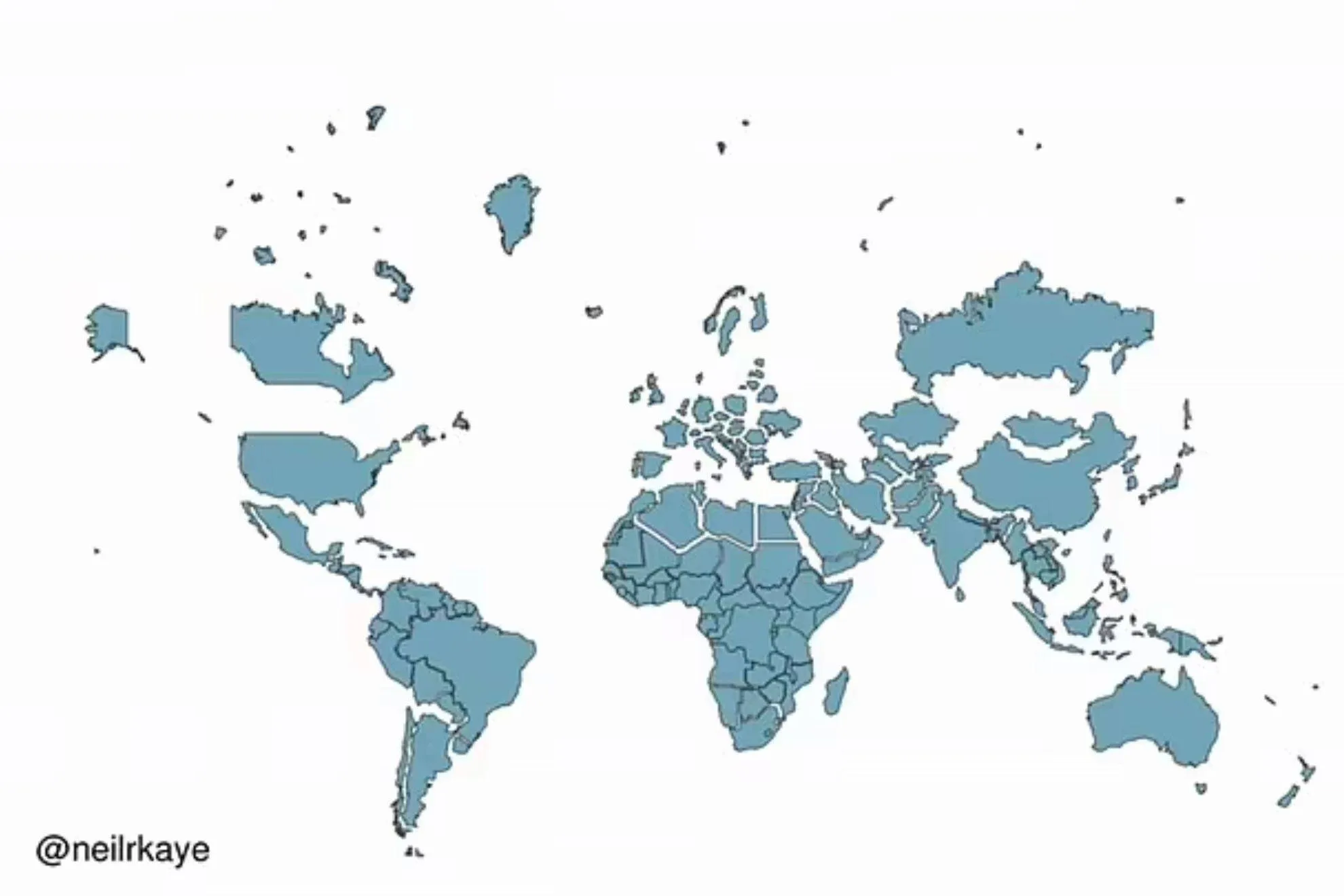 Así es el nuevo mapamundi: este es el tamaño real de los países | Marca