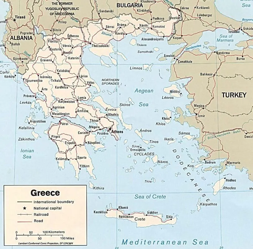 Mapas de Grecia y las Islas