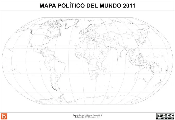21) Mapa Político del Mundo para colorear, Blographos 2011 ...