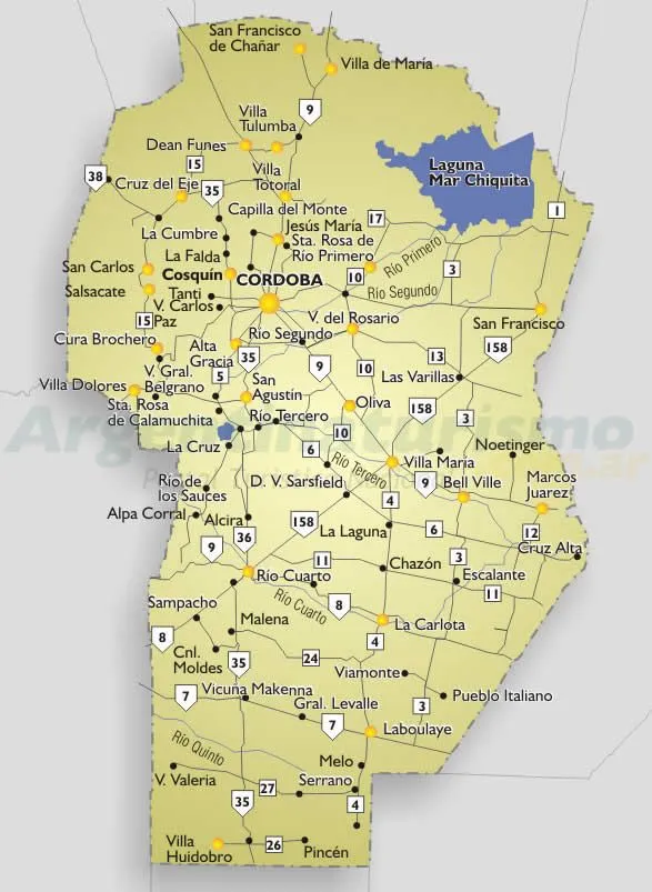 MAPAS DE CORDOBA, RUTAS Y ACCESOS, ARGENTINA, COMO LLEGAR, PLANOS ...