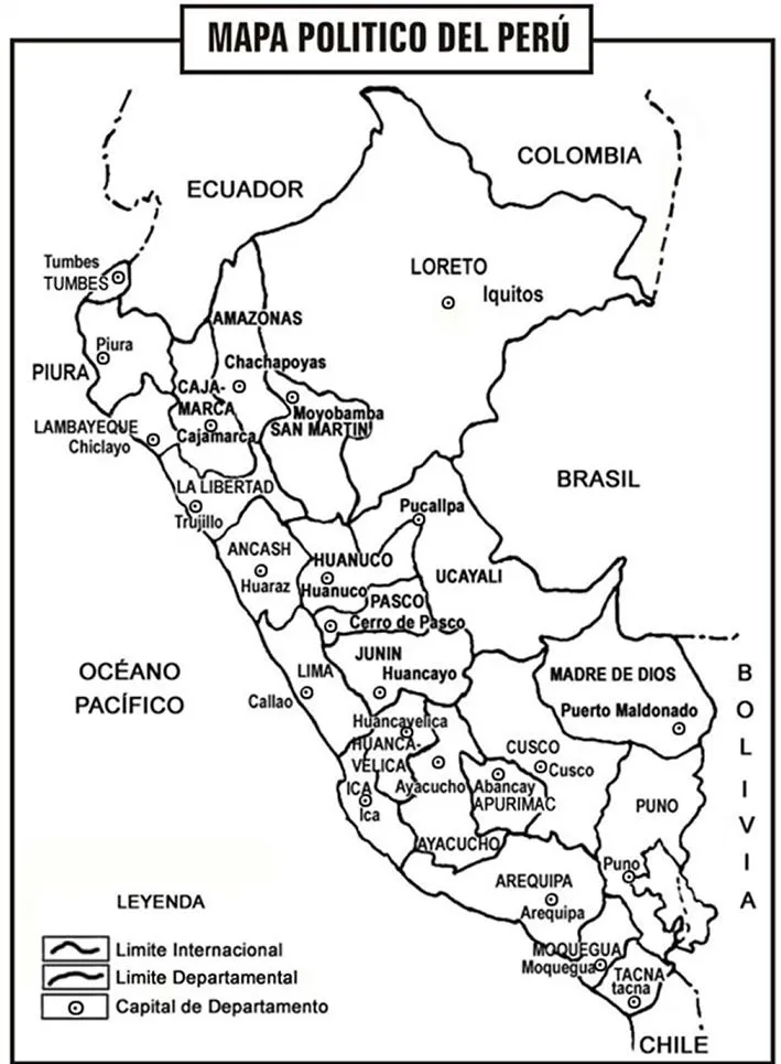 Mapas de la costa del Perú para colorear - Imagui