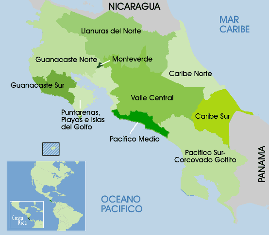 MAPAS DE: COSTA RICA, America