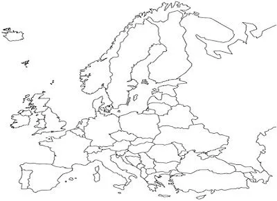 Mapas de europa con sus capitales - Dibujos para colorear - aColorear