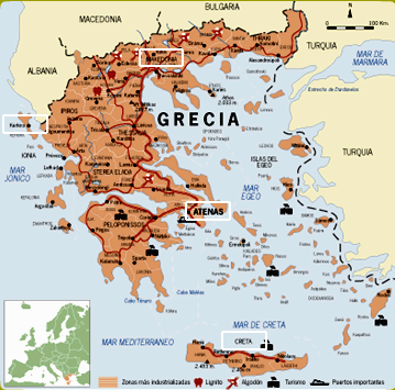 Mapas de Grecia y las Islas