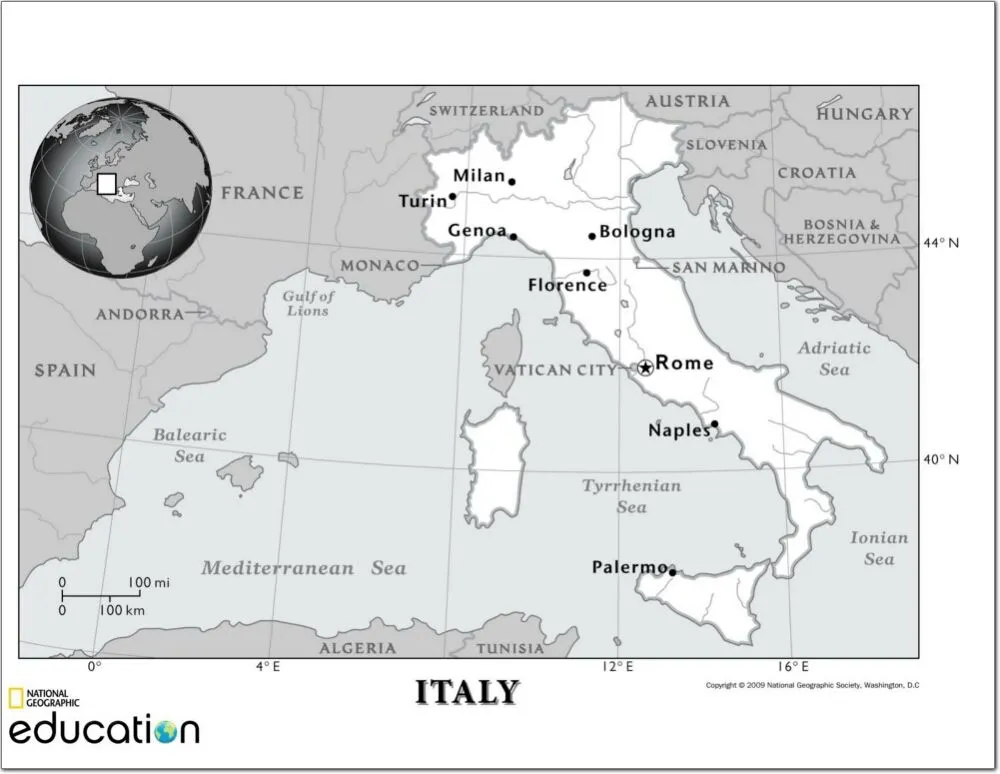 Mapas para imprimir > Tag > italia - Mapas Interactivos de Didactalia