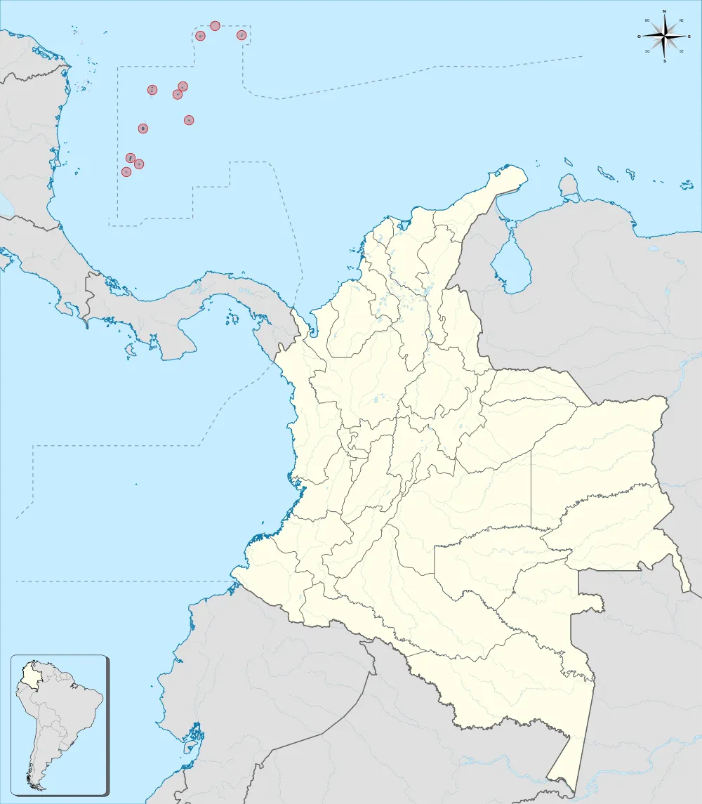 Mapas: Mapa de Colombia con División Política y sin nombres