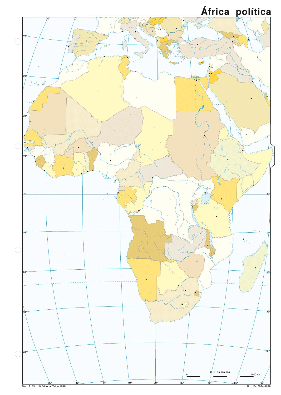 Mapas mudos África, América de Norte y América del Sur ...