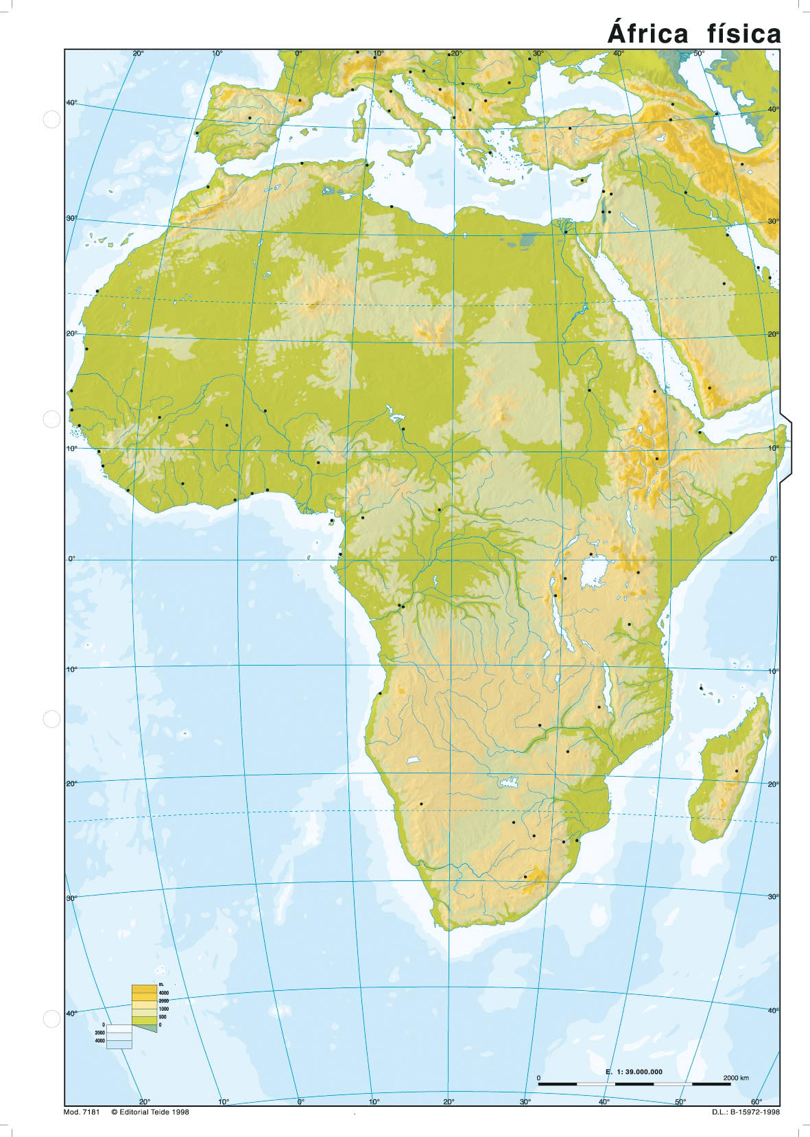 Mapas mudos África, América de Norte y América del Sur ...