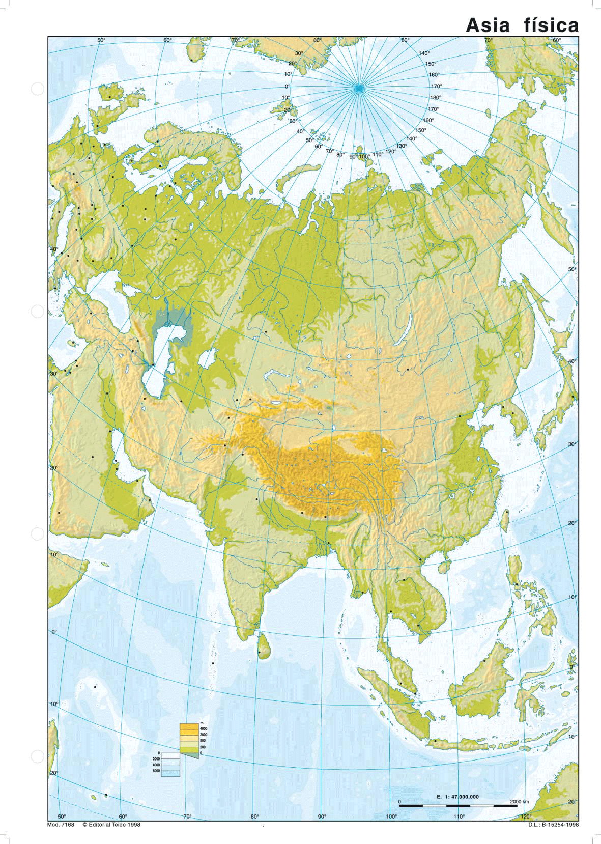 Mapas mudos Asia, Oceanía y Planisferio | GEOHISTORIAYMAS