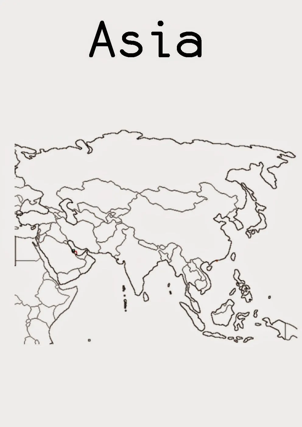 Mapas Mudos de los Continentes para Imprimir | Todosobresaliente.com