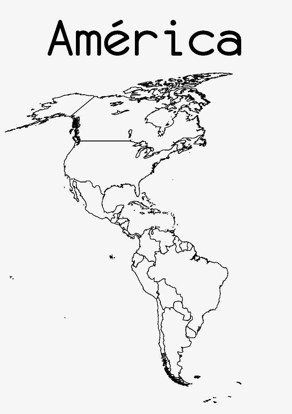 Mapas Mudos de los Continentes para Imprimir | Todosobresaliente.com