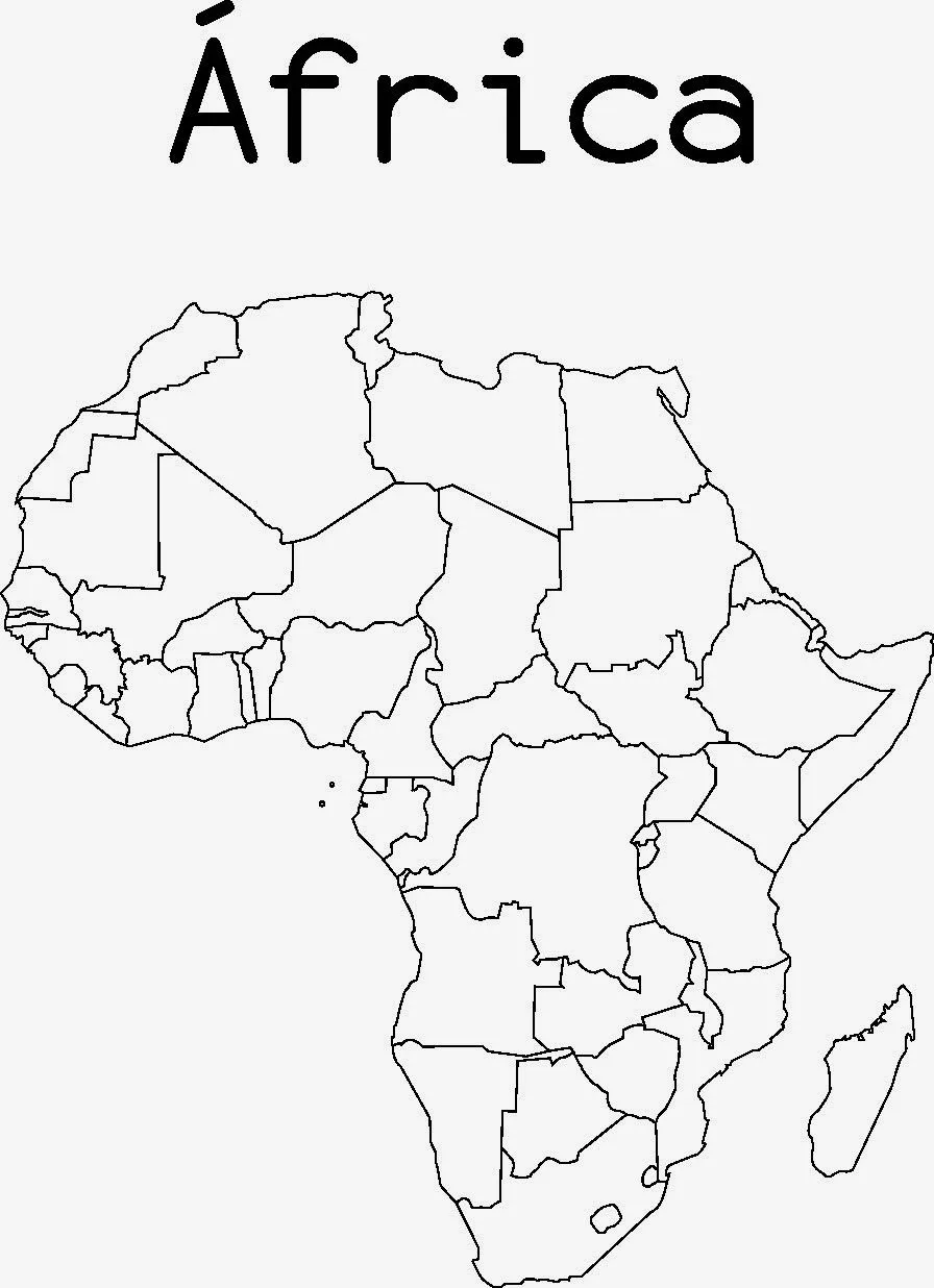 Mapas Mudos de los Continentes para Imprimir | Todosobresaliente.com