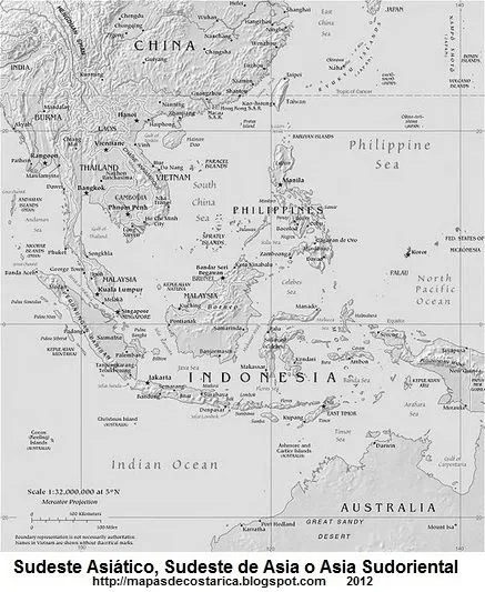 MAPAS DEL MUNDO: ASIA SUDORIENTAL