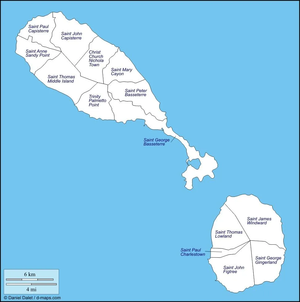 MAPAS DEL MUNDO: San Cristóbal y Nieves