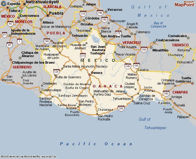 Mapas de Oaxaca | Travelguía Mexico