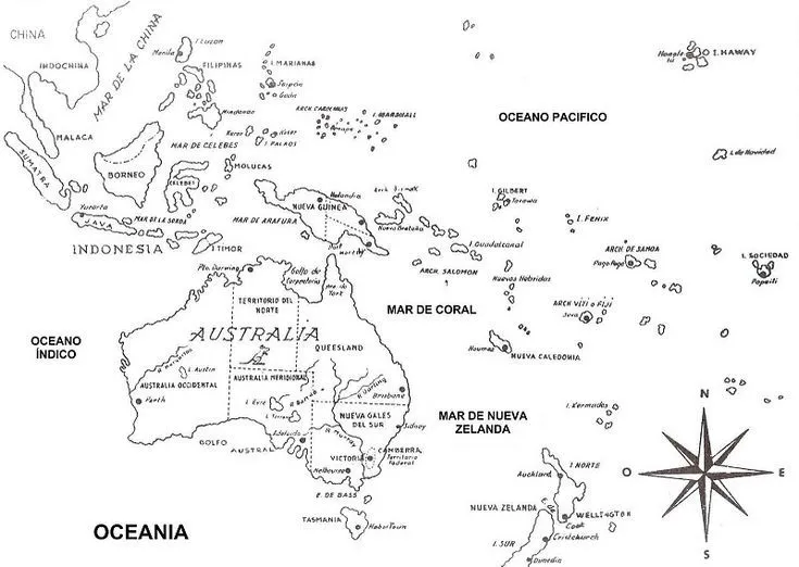 9 Mapas da Oceania para Colorir e Imprimir - Online Cursos Gratuitos | Mapa  de oceania, Oceanía, Enseñanza de la geografía