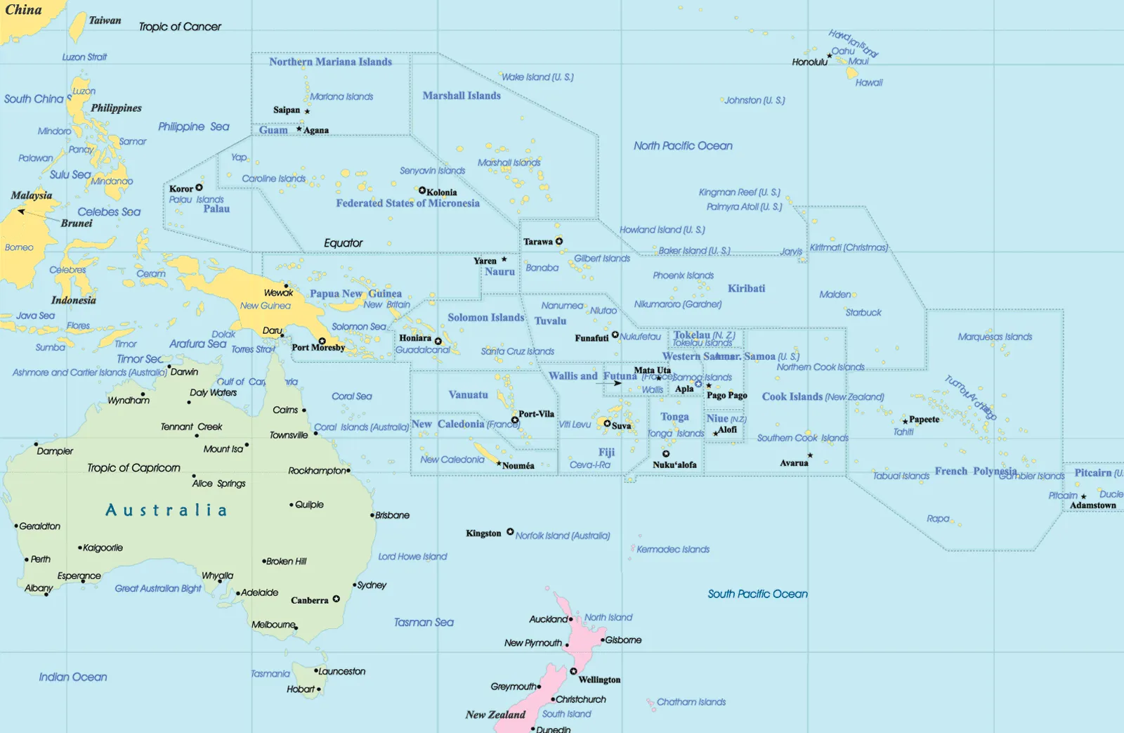 MAPAS. OCEANÍA | JUGANDO Y APRENDIENDO