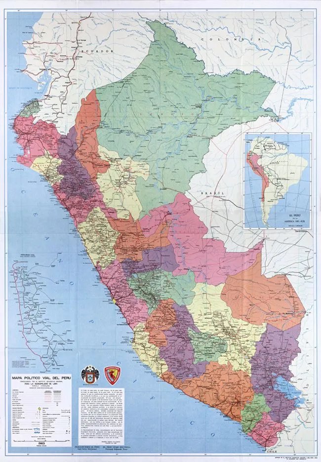 Mapas del Perú en el siglo XX.- El Perú en 1906, 1913, 1921, 1940 ...