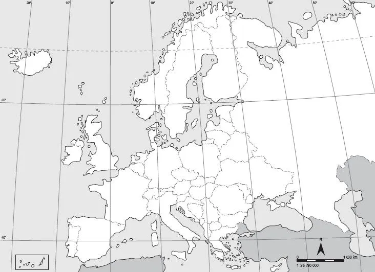 Mapas políticos de Europa en blanco - Imagui