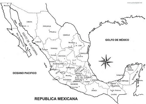 Mapa de veracruz con division politica y nombres para colorear ...