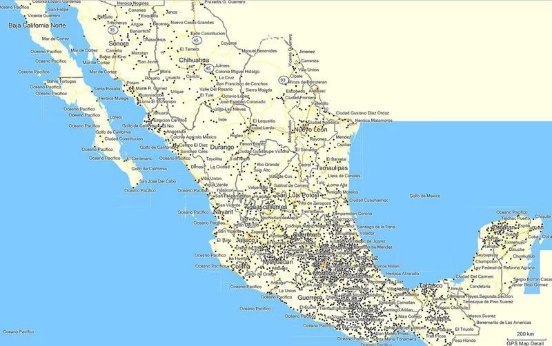 Mapas topograficos de Mexico