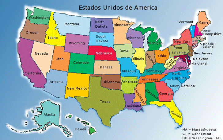 Mapas dos Estados Unidos da America