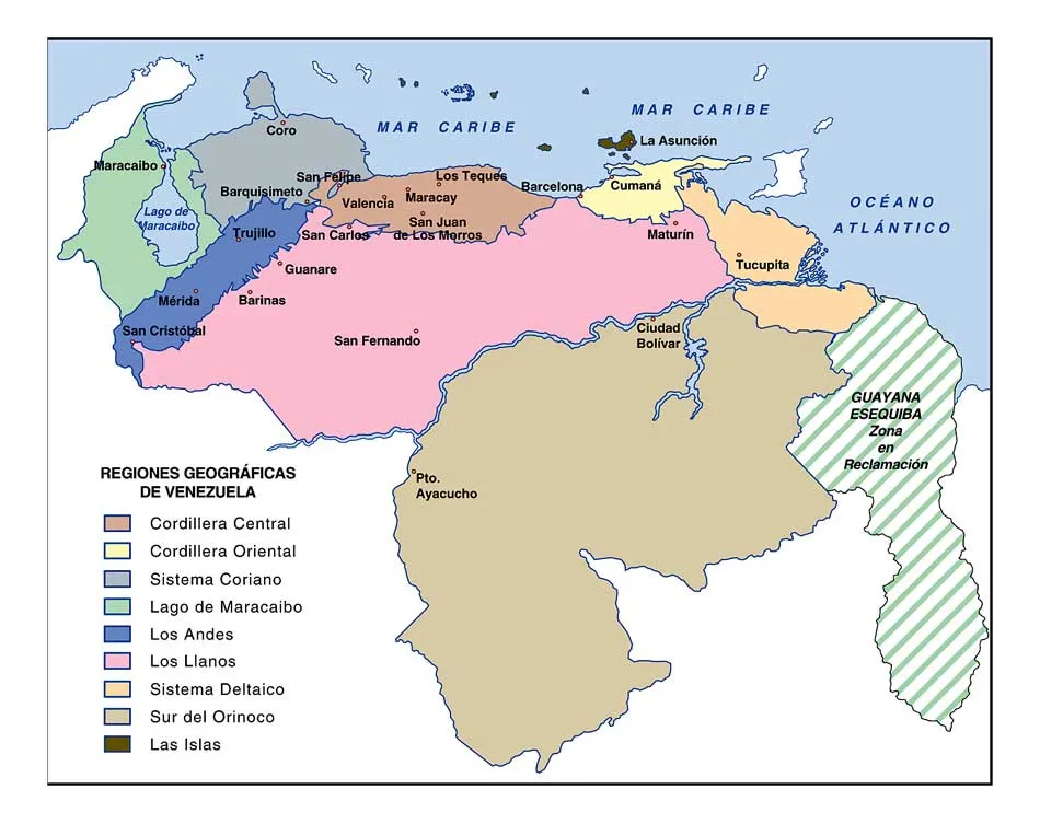 Mapas de Venezuela: Mapa politico territorial de venezuela