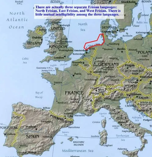 Maps of Indo-European Languages-Frisian