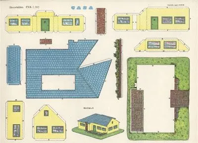 MAQUETA DE UNA CASA PARA CONSTUIR : RECORTABLES PARA NIÑOS