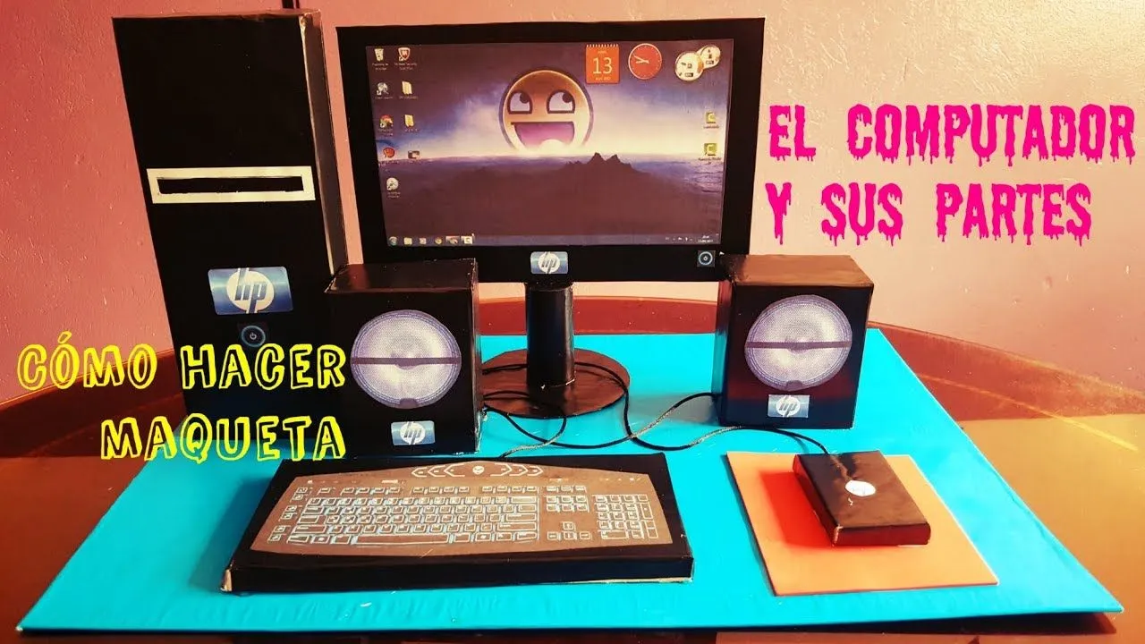 Cómo realizar maqueta de COMPUTADOR - PC, sus partes - YouTube