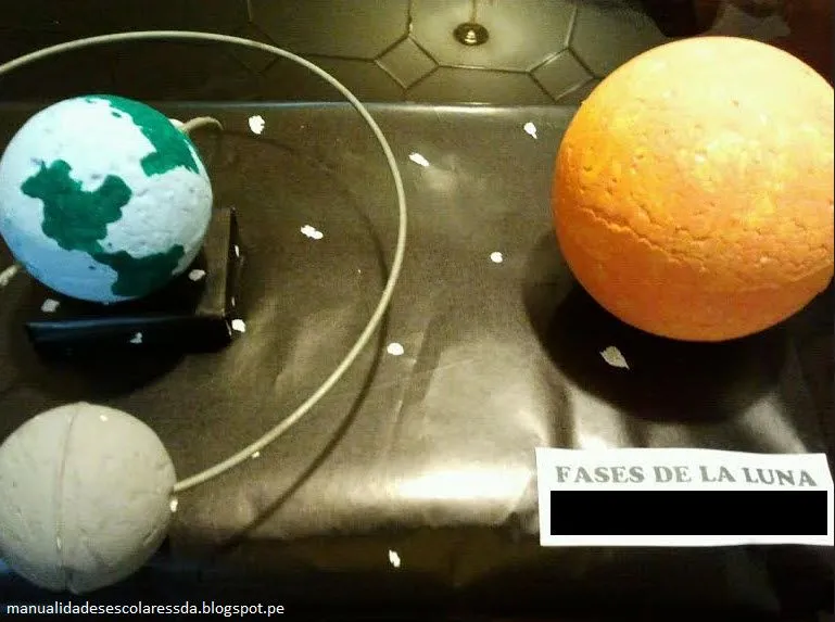 Maqueta: Fases de la Luna