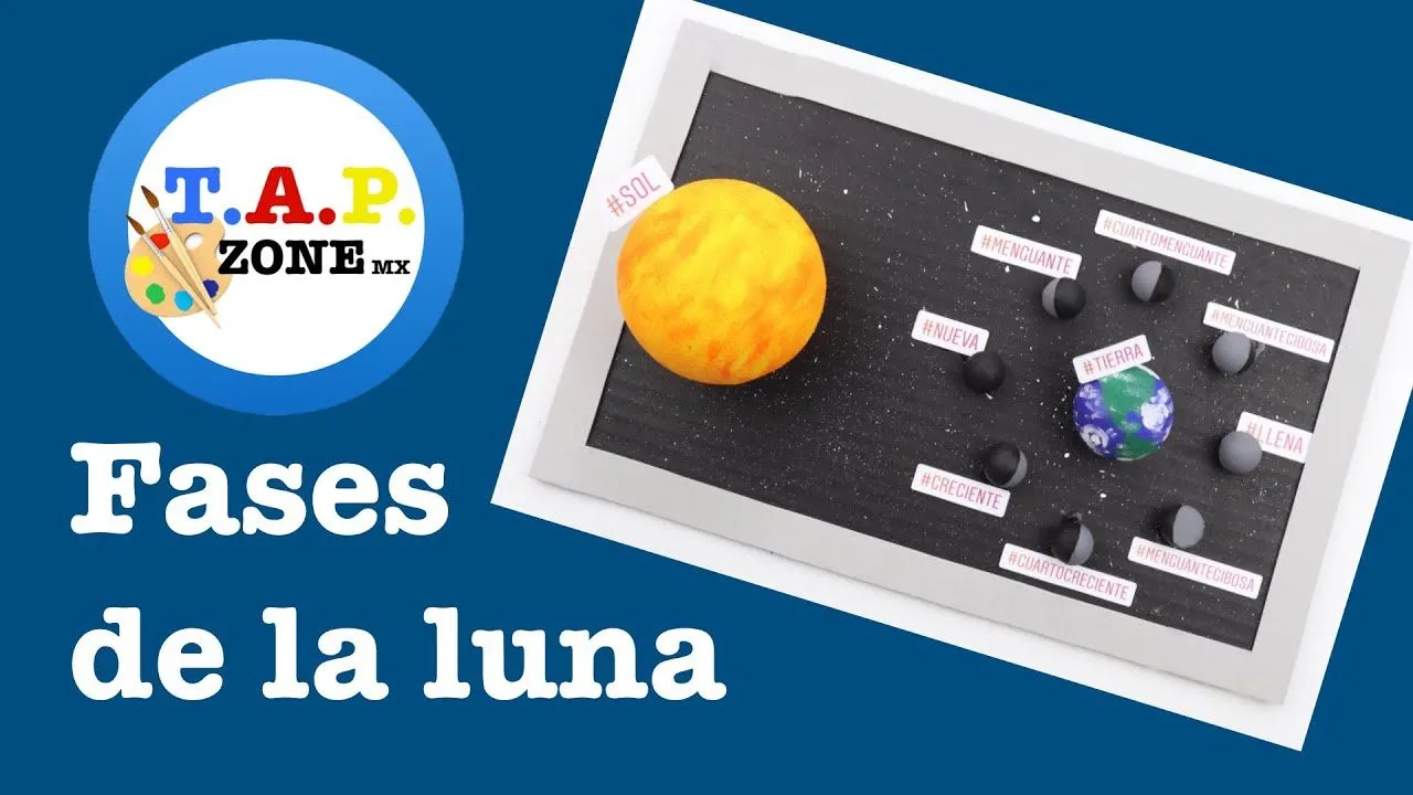 Como hacer la maqueta de las fases de la luna (DIY) - TAP ZONE Mx - YouTube