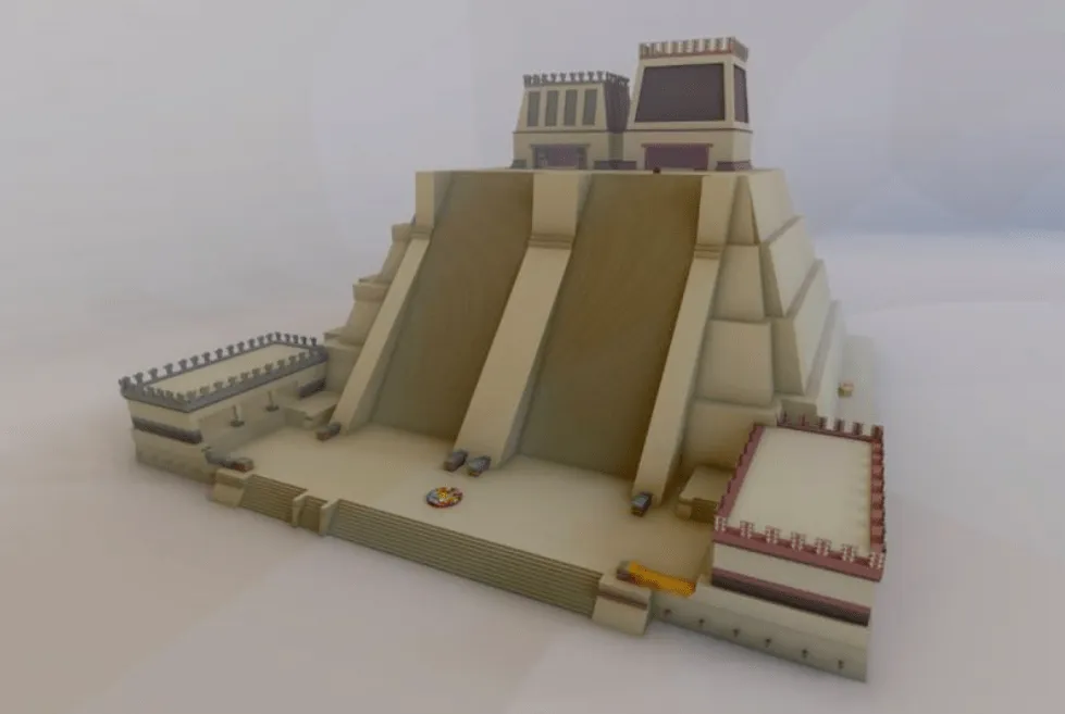 Así será la maqueta del Templo Mayor en el Zócalo por los 500 años de la