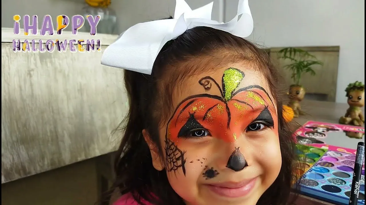 Maquillaje de Calabaza facil para niños halloween/Halloween Facil/ Makeup  Halloween|pintacaritas - YouTube